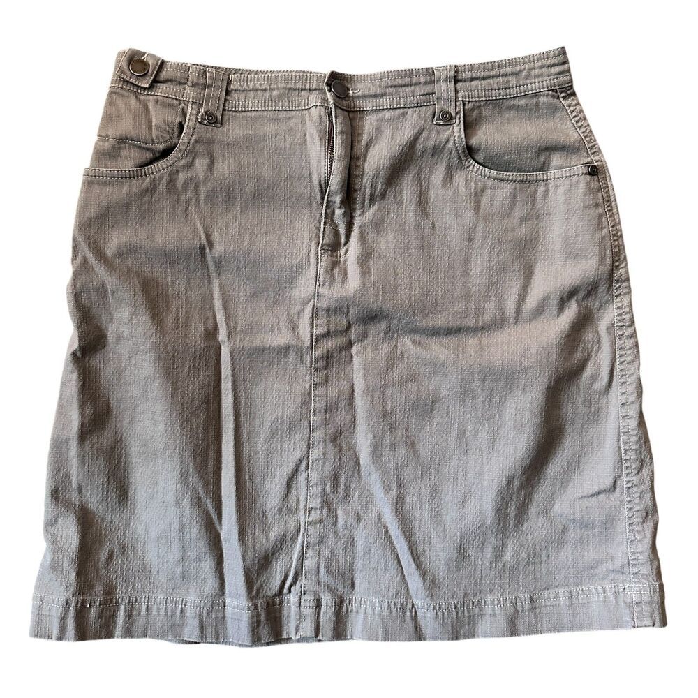 Woolrich Women's Grey Denim Jean Stretchy Knee-Length A-Line Skirt -‎ Size 12